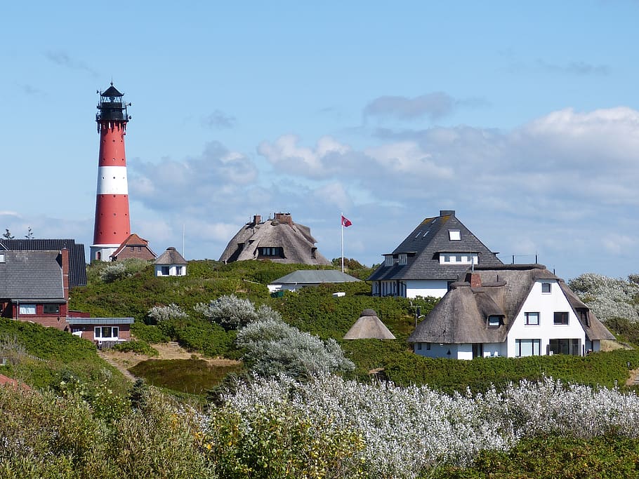 hörnum, sylt, island, lighthouse, vacations, north sea, country houses