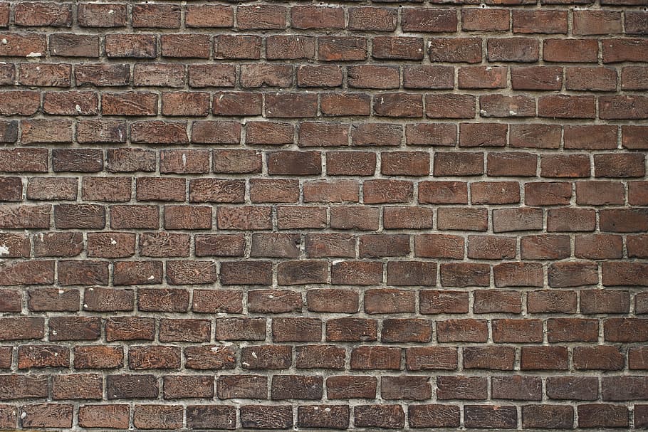 brown brick wall, architecture, building, material, construction, HD wallpaper