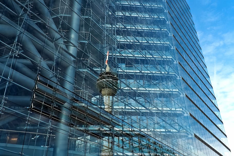low angle photography of glass building, architecture, modern HD wallpaper