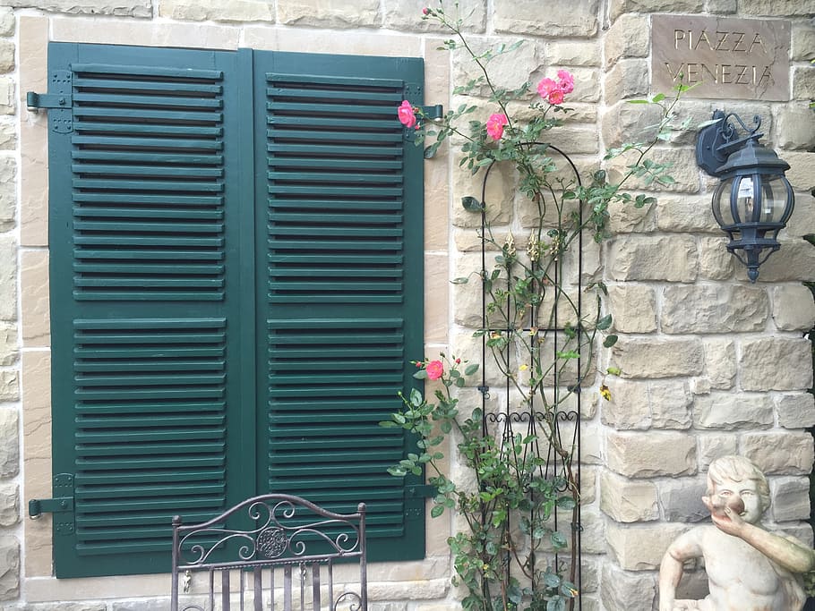 wall, romantic, window, architecture, built structure, plant HD wallpaper