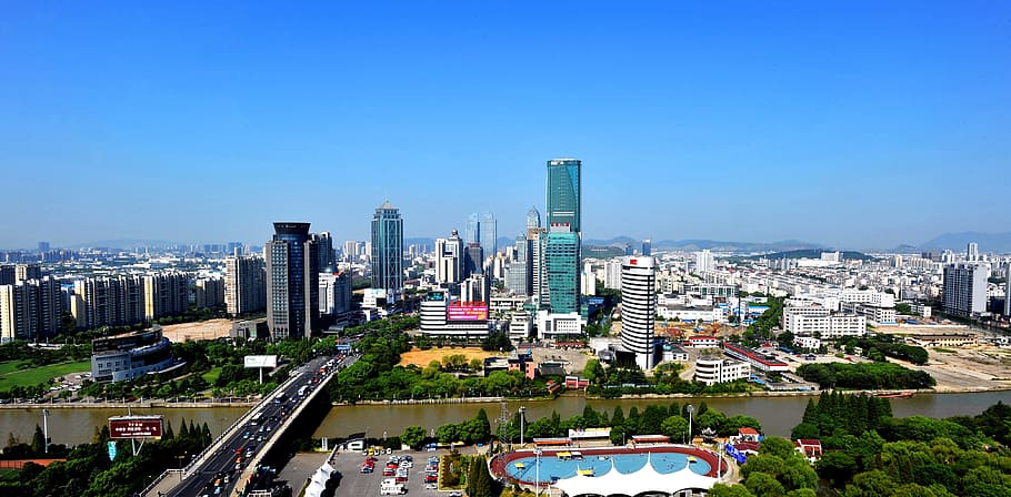 City, Suzhou, High-Tech, Zone, high-tech zone, cityscape, urban Skyline HD wallpaper