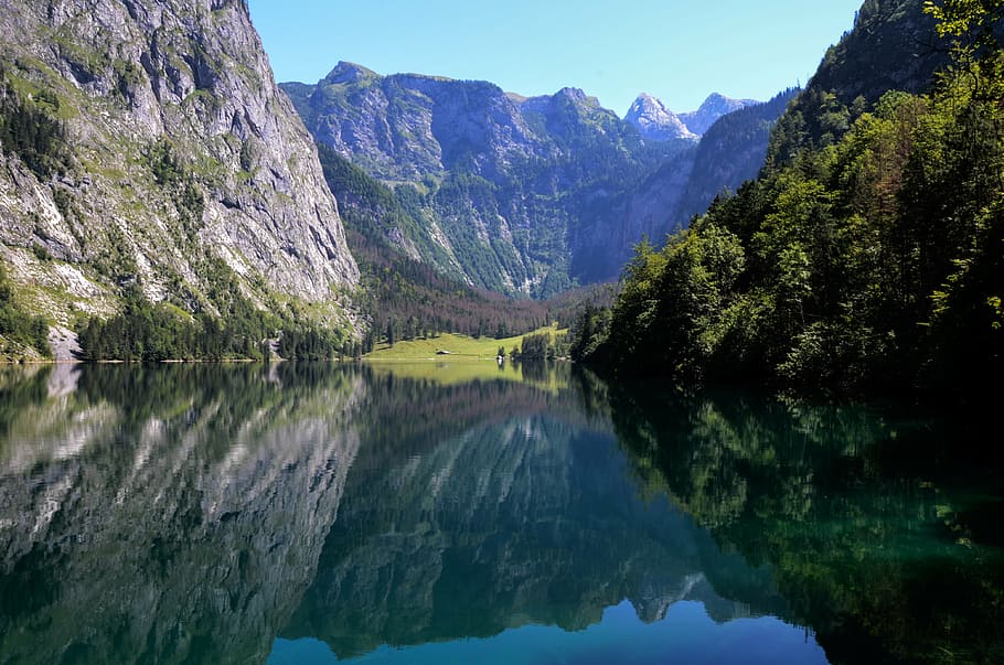 lake, berchtesgadener land, waters, nature, mountain, landscape