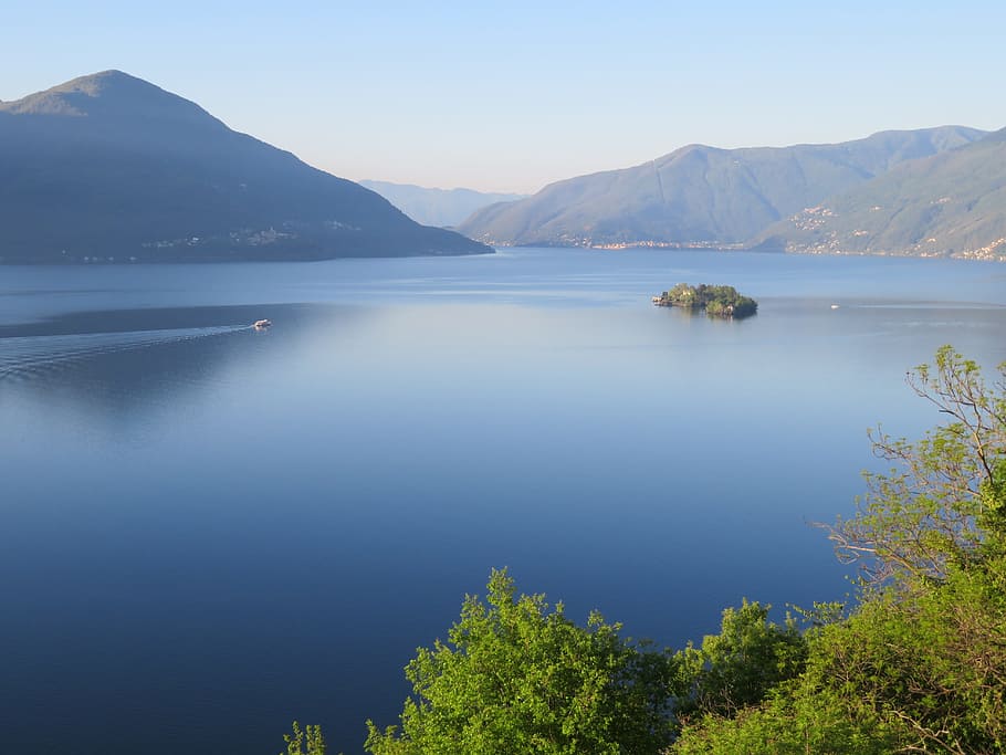 ascona, lago maggiore, switzerland, ticino, water, mountain