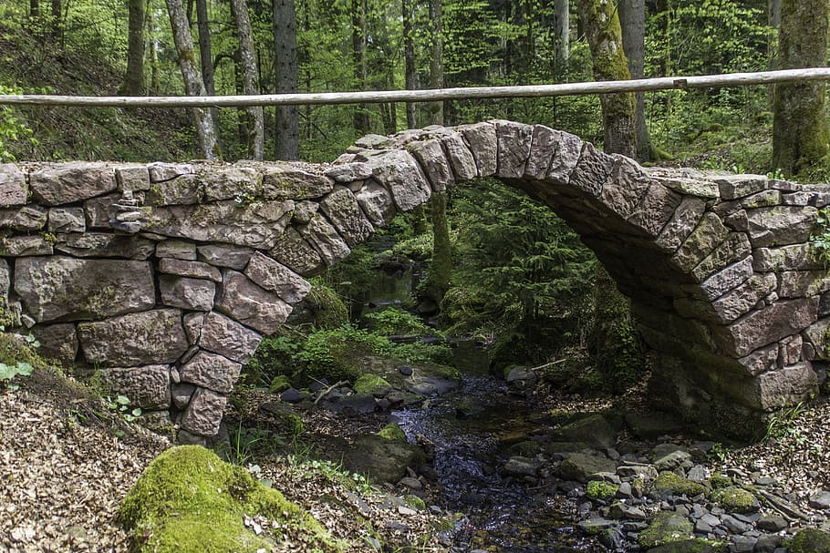 Technology, Arch Bridge, construction, building, rock - object HD wallpaper