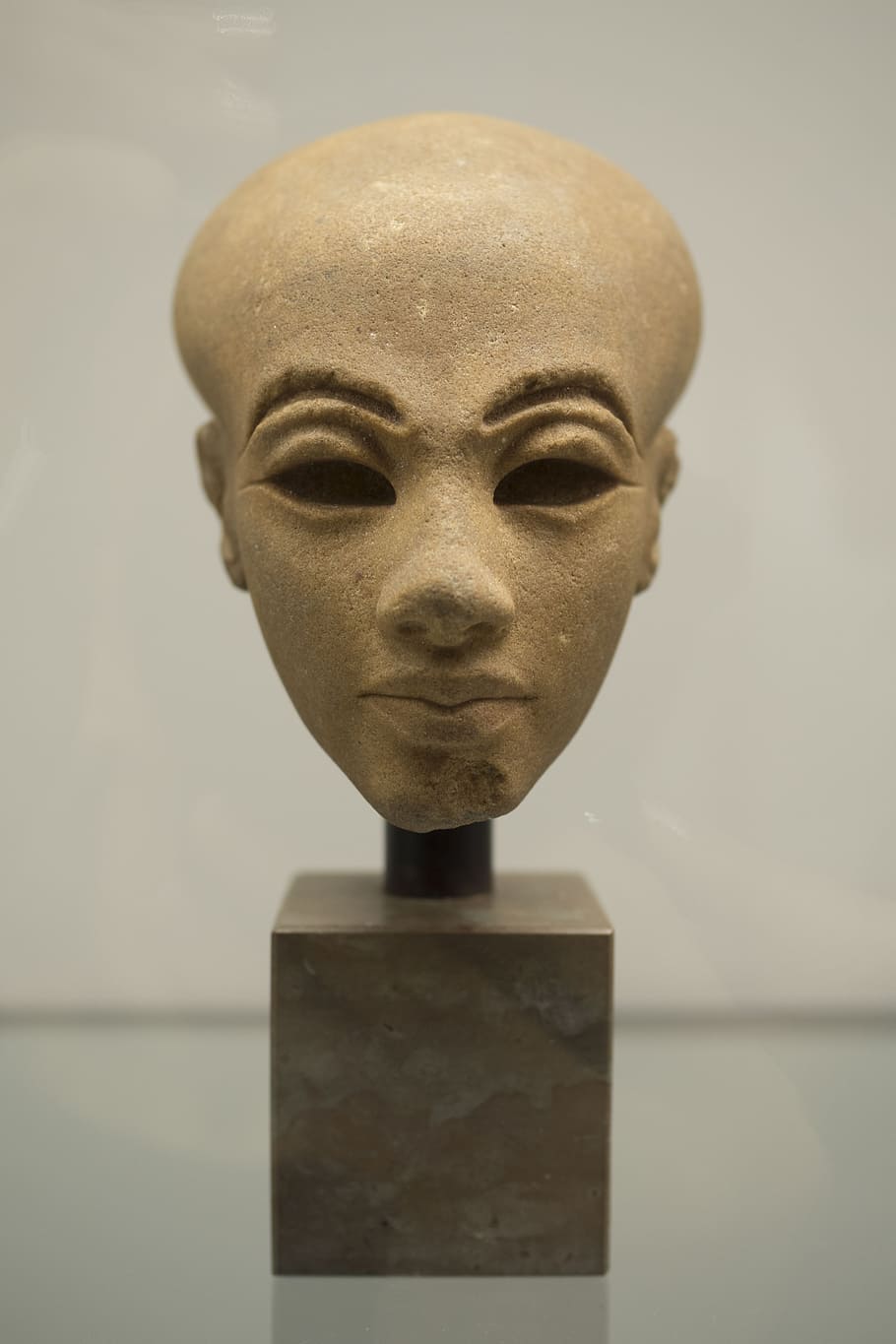 sculpture, art, statue, face, woman, egypt, stone, representation HD wallpaper