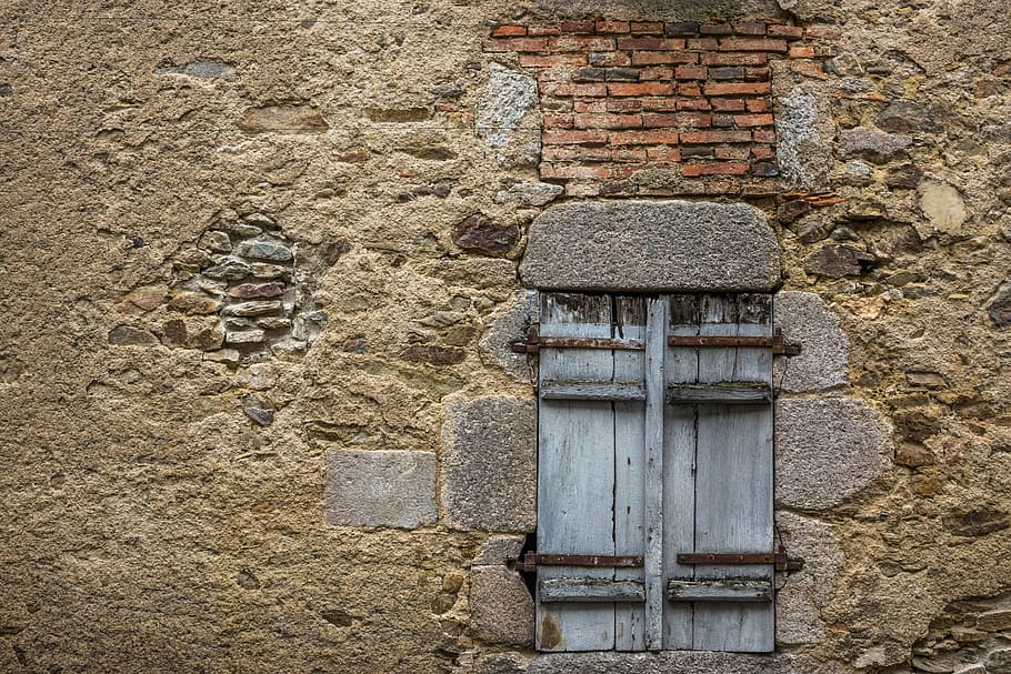 window, wall, stones, built structure, architecture, wall - building feature HD wallpaper
