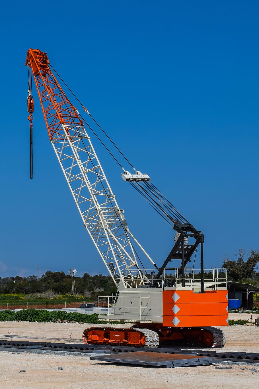 crane, construction site, development, steel, engineering, equipment HD wallpaper