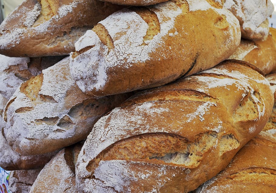 bakery, loaf, eating, bread, food, freshness, food and drink HD wallpaper