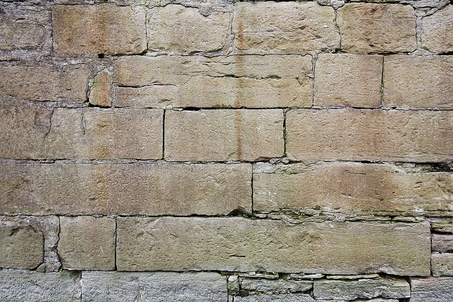 stone, wall, brick, old, rau, cube, pattern, concrete, background HD wallpaper
