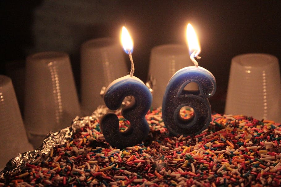 birthday, candles, cake, burning, illuminated, flame, fire HD wallpaper