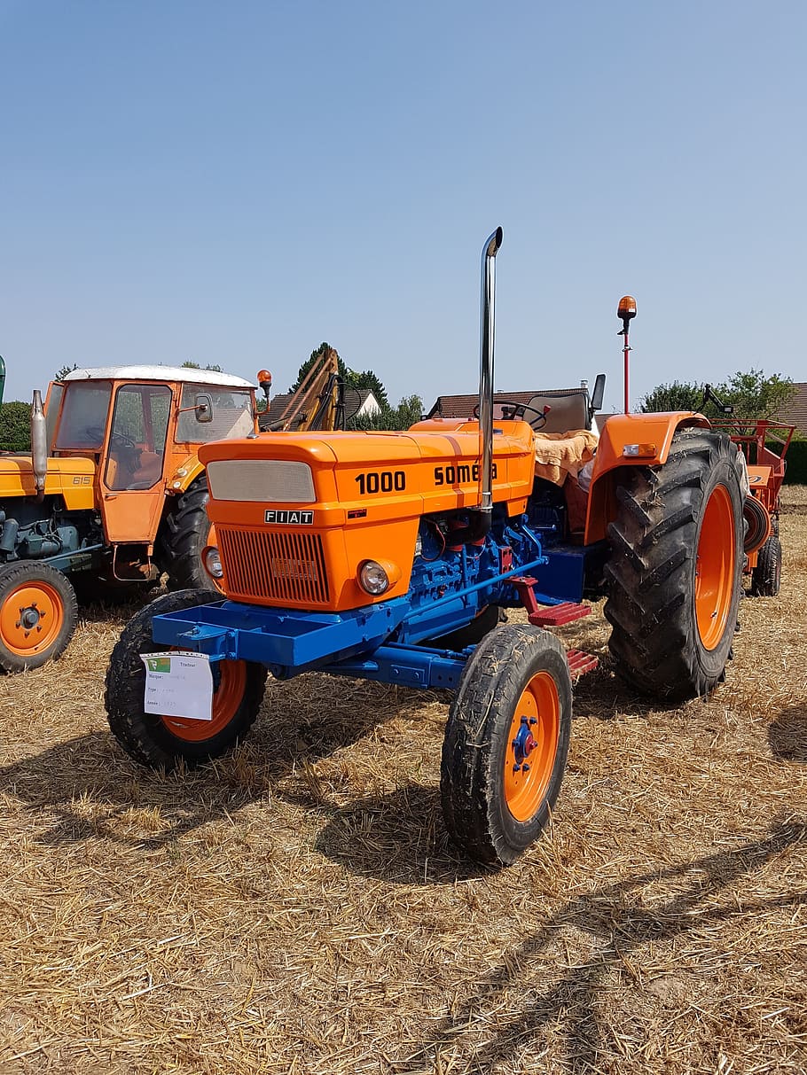 someca, tractor, breval, agricultural machine, field, rural HD wallpaper