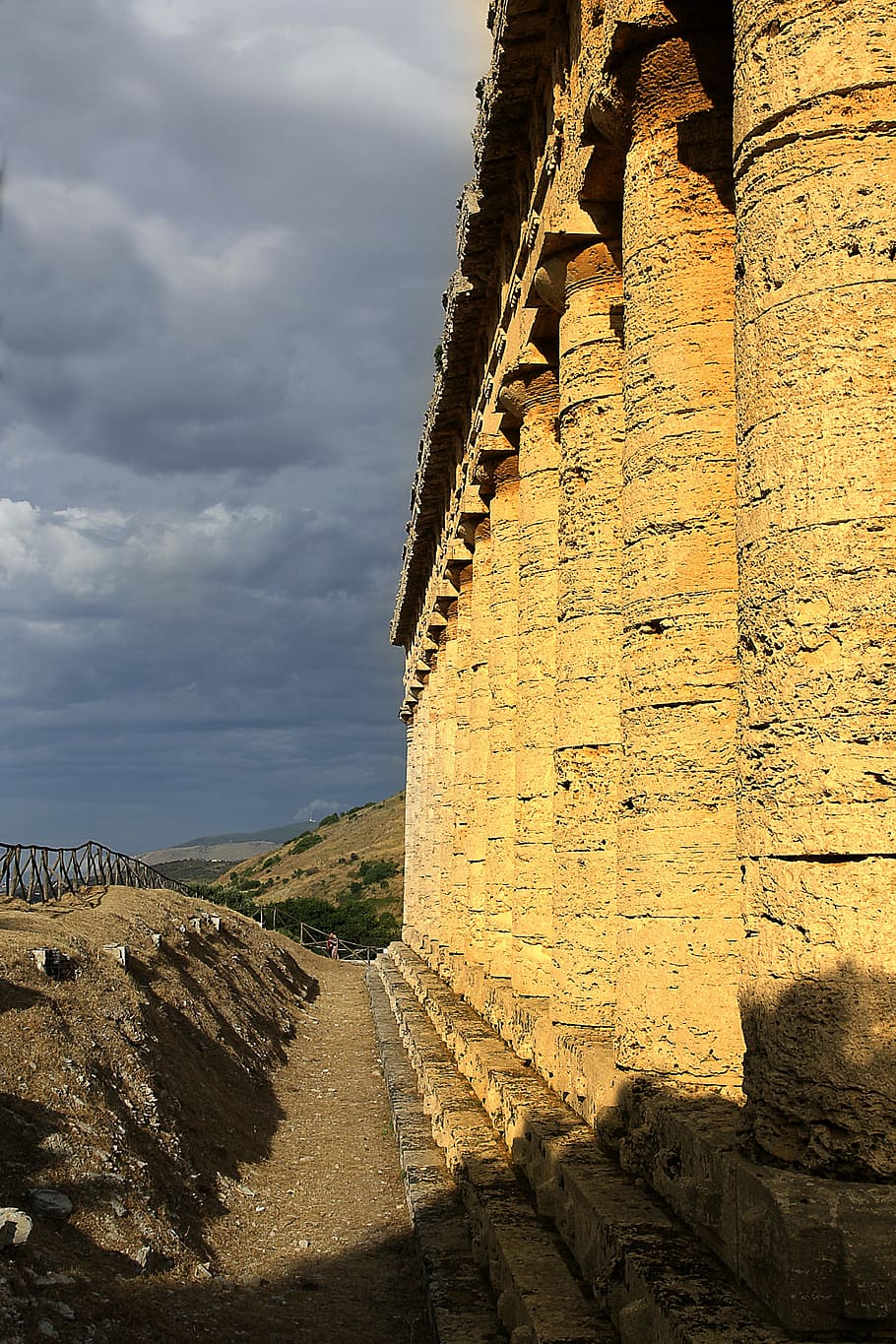 segesta, sicily, temple, architecture, built structure, cloud - sky HD wallpaper