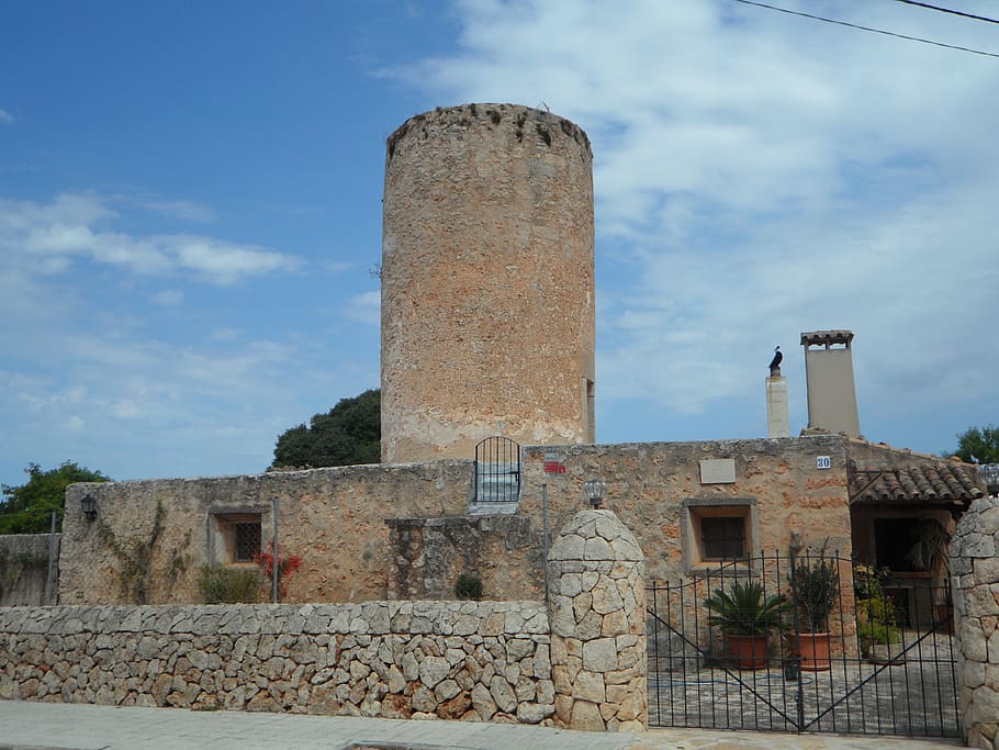 home, tower, building, architecture, stony, holiday house, mallorca HD wallpaper