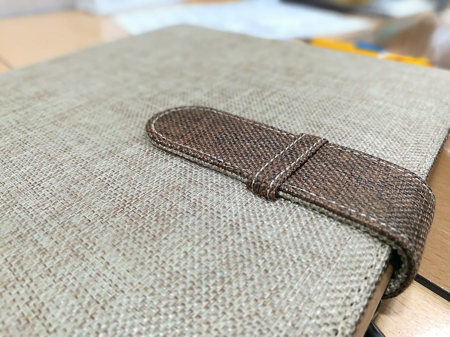 folder, burlap, ecological, textile, indoors, close-up, still life HD wallpaper