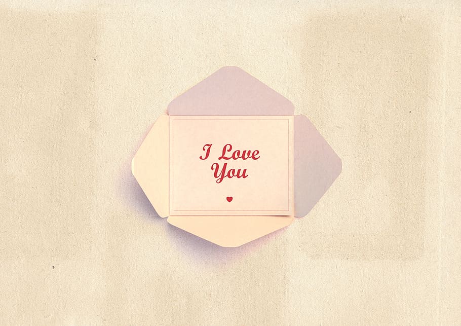 I Love You text, post card, paper, greeting, romantic, happy, HD wallpaper