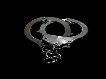 locked gray handcuffs, 8, black silver, caught, metal, steel HD wallpaper