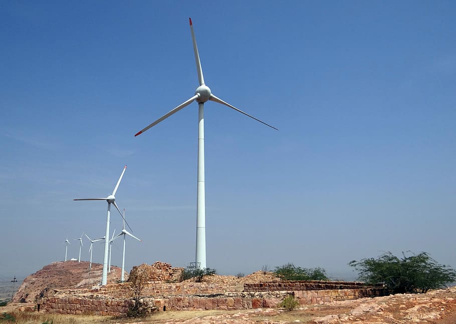 Wind, Turbine, Nargund, Hill, Wind Power, nargund hill, generator HD wallpaper