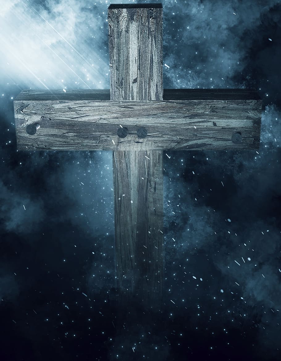 cross, darkness, secret, background, light, symbol, mood, christen HD wallpaper