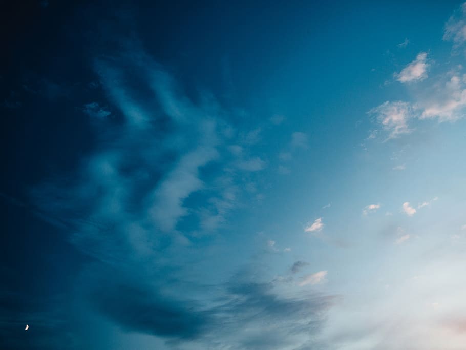 blue sky and white clouds, daytime, nature, sunshine, summer HD wallpaper