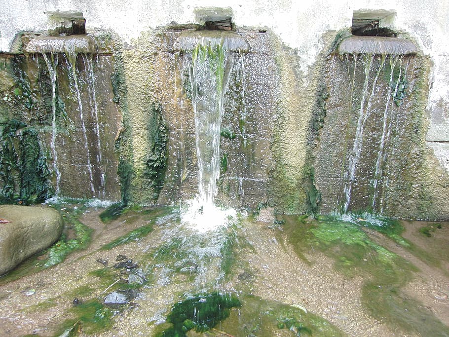 water, waterfall, bach, waters, day, no people, beauty in nature HD wallpaper