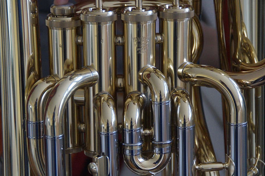 HD wallpaper: tuba, trains, pipes, brass instrument, musical instrument, euphonium - Wallpaper Flare