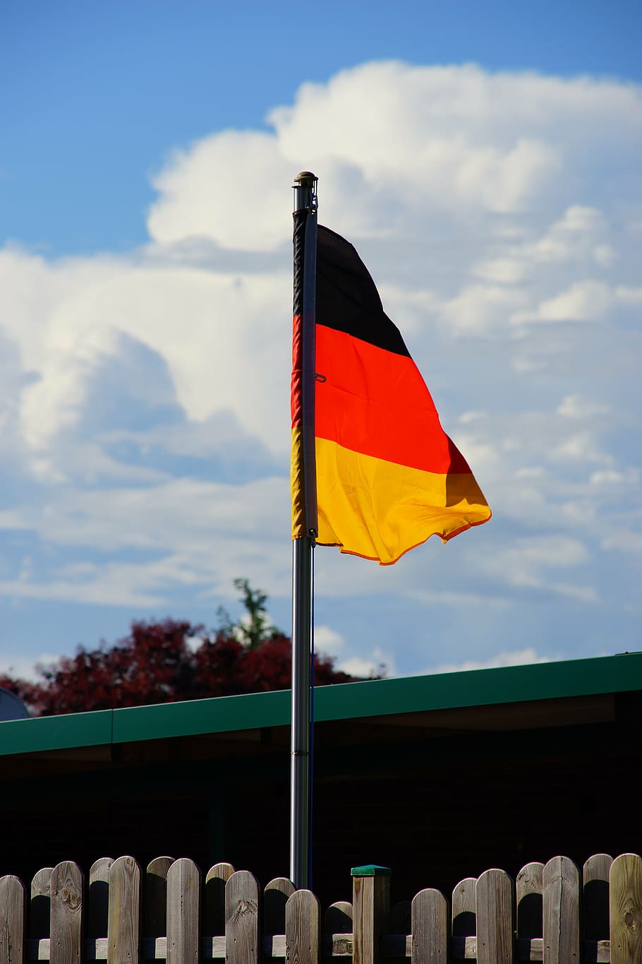 HD wallpaper: germany, flag, fabric, flagpole, black red gold, german flag  | Wallpaper Flare
