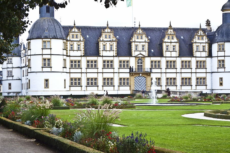 castle, beautiful, romantic, germany, schlossgarten, architecture HD wallpaper