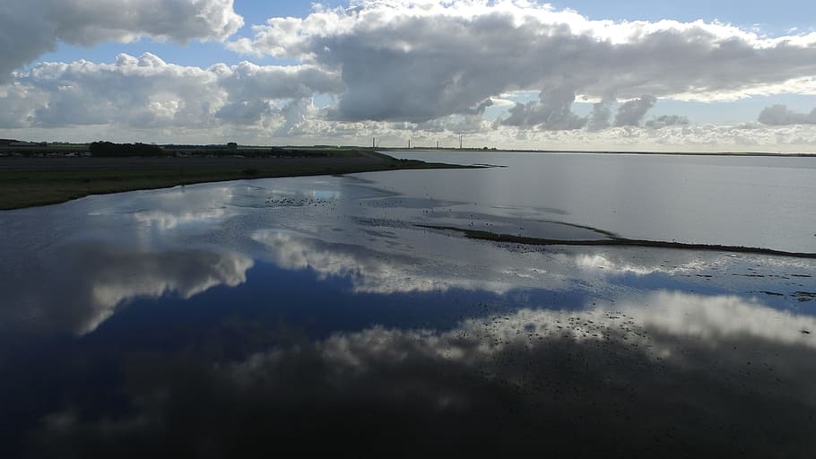 water, reflection, clouds, water reflection, natural water HD wallpaper