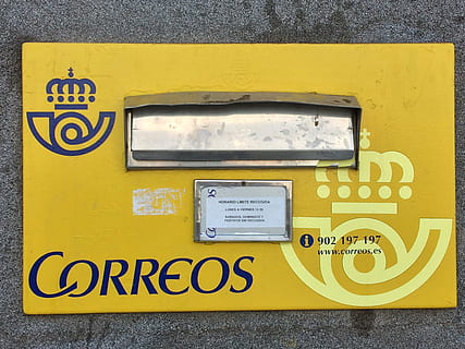 correos, postbox, spain, mail, postal, mailbox, wall, europe HD wallpaper