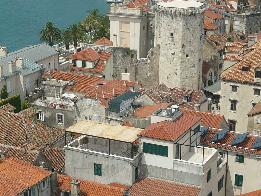 split, croatia, holiday, city, houses, scape, architecture HD wallpaper