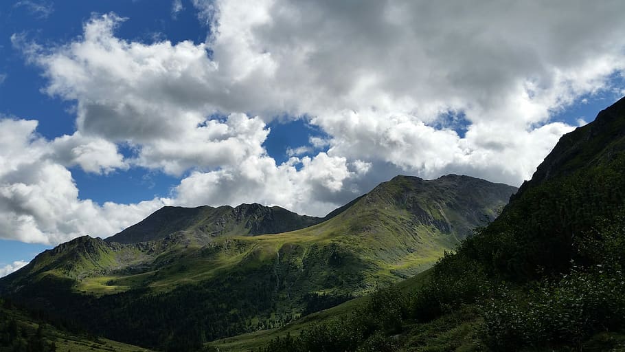 Mountains, Clouds, Alpine, nature, landscape, scenics, outdoors HD wallpaper