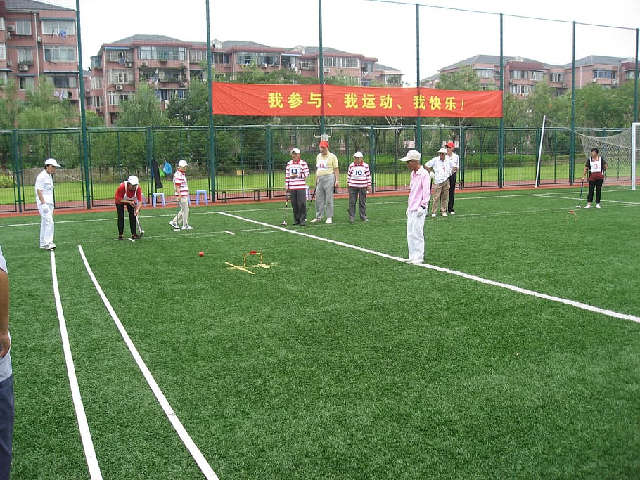 shanghai, croquet, old age, community, sports, competitive Sport