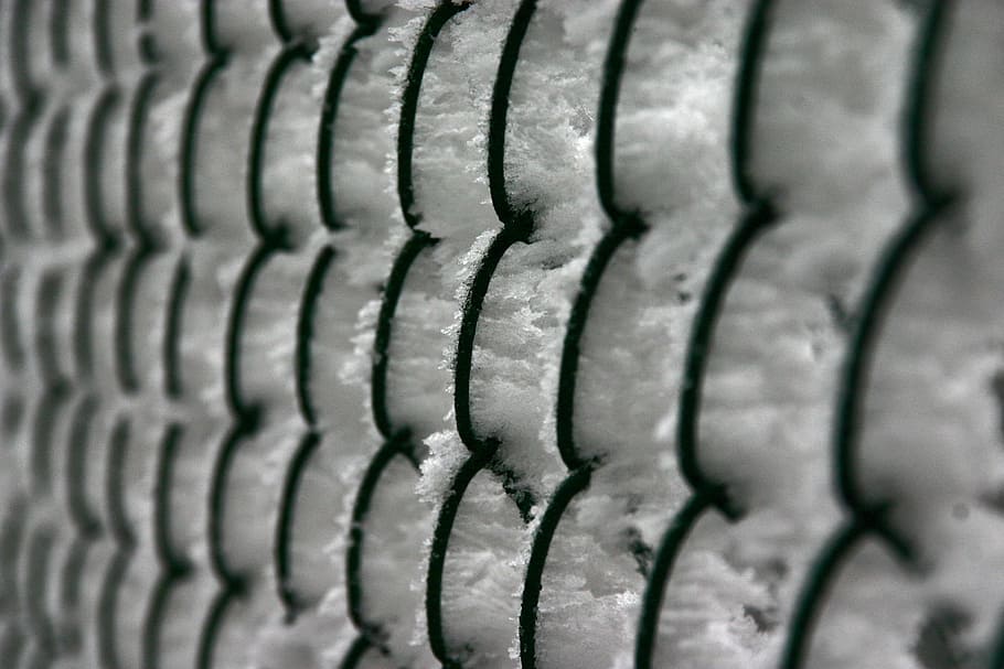 Fence, Snow, Winter, Cold, Frozen, background, backdrop, textured HD wallpaper
