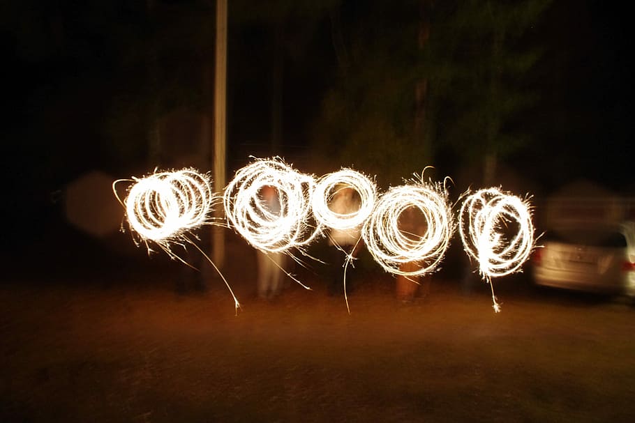 Celebration, Fireworks, Light, night, no people, illuminated HD wallpaper