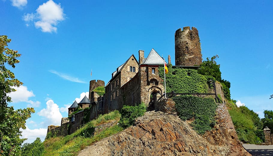 Mosel, Sachsen, Germany, Castle, thurant, ruin, middle ages HD wallpaper