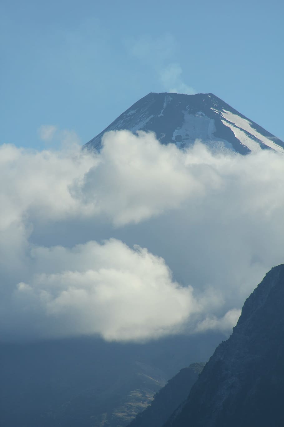landscape, clouds, volcano, mountain, sky, cloud - sky, scenics - nature HD wallpaper