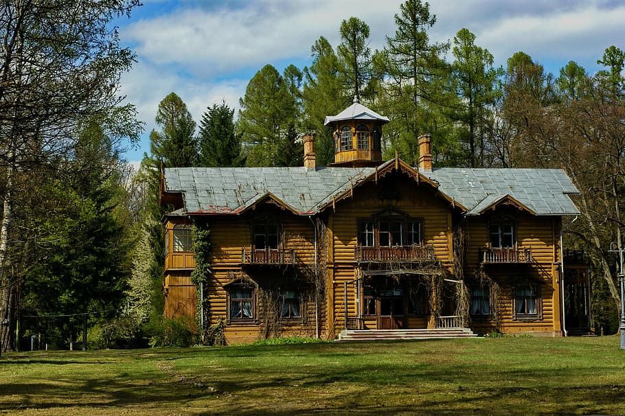 forest, monument, ancient, house, manor, building, castle, century HD wallpaper