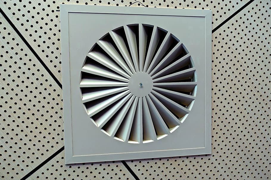 square white metal ceiling vent, exhaust fan, extraction, ventilator, HD wallpaper
