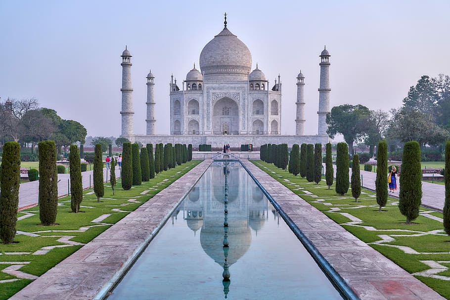 photo of Taj Mahal, Taj Mahal, India, sunrise, architecture, monument