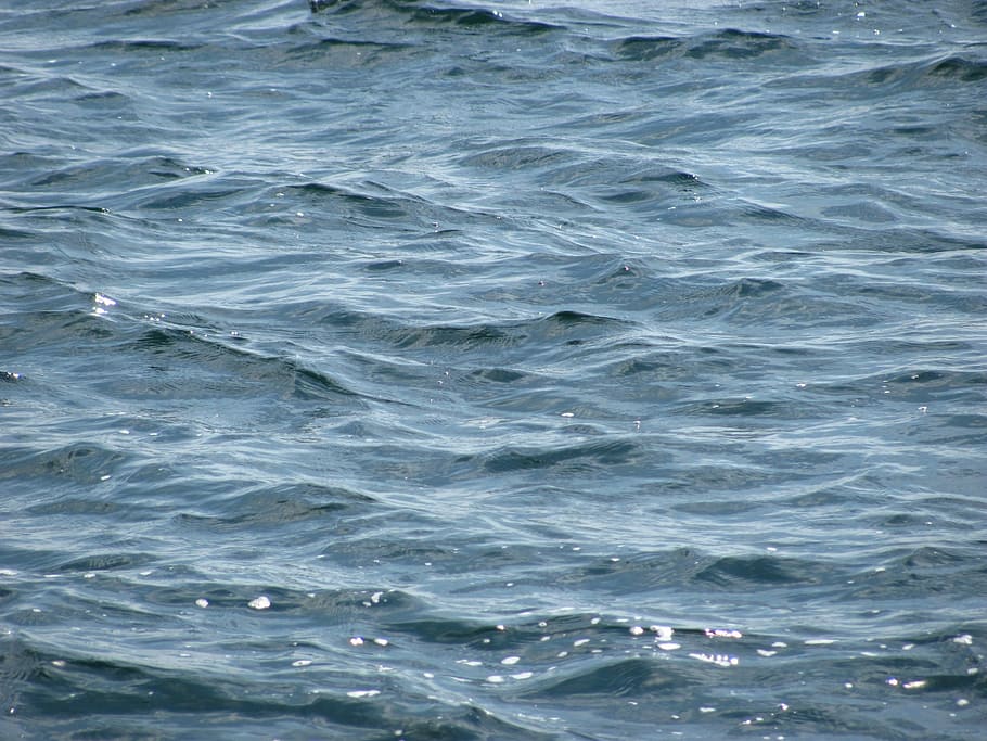 blue ocean waves, water, sea, nature, peaceful, surface, ripple HD wallpaper