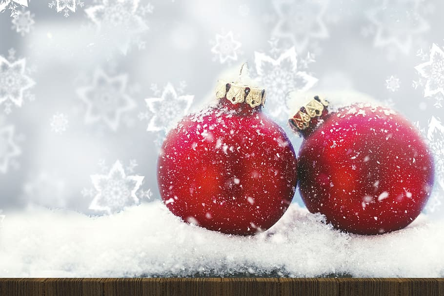 christmas, background, bauble, decorations, xmas, seasonal HD wallpaper