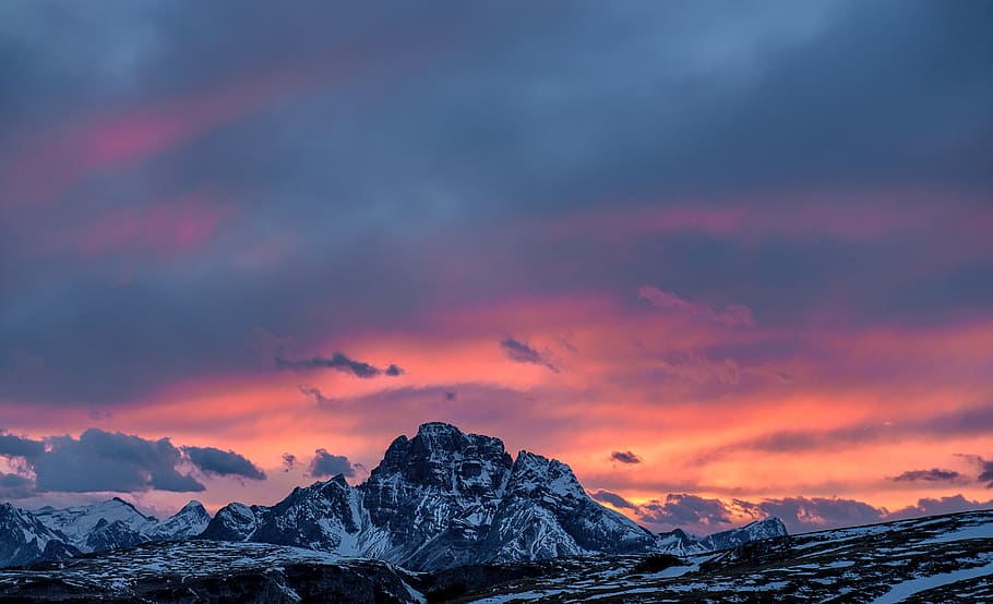 mountain, highland, cloud, sky, summit, ridge, landscape, nature HD wallpaper
