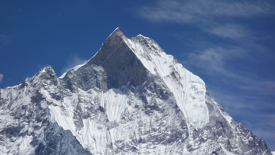 1920x1080px | free download | HD wallpaper: fishtail peak, nepal, snow ...