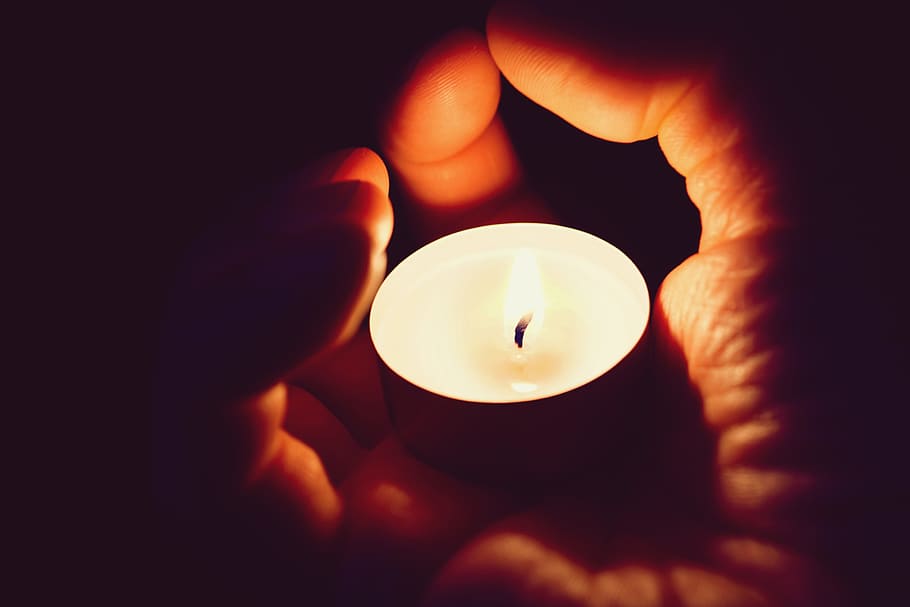 light, hand, dark, hot, bright, candle, candlelight, flame, illuminated HD wallpaper