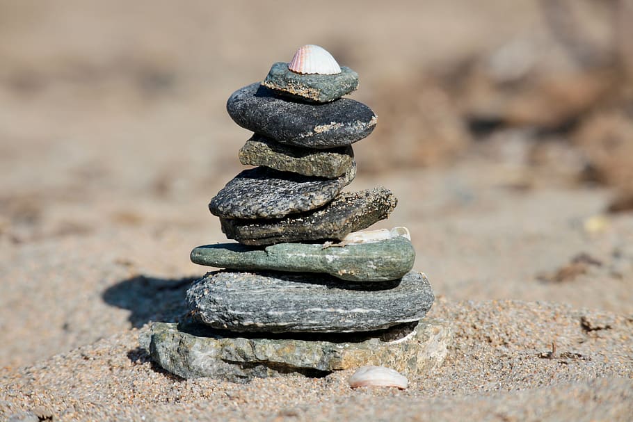 beach, stones, shells, sand, sea, sassi, pebbles, nature, rock HD wallpaper