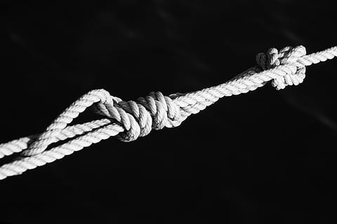 knot, connection, dew, rope, fixing, old, strand, leash, cordage HD wallpaper