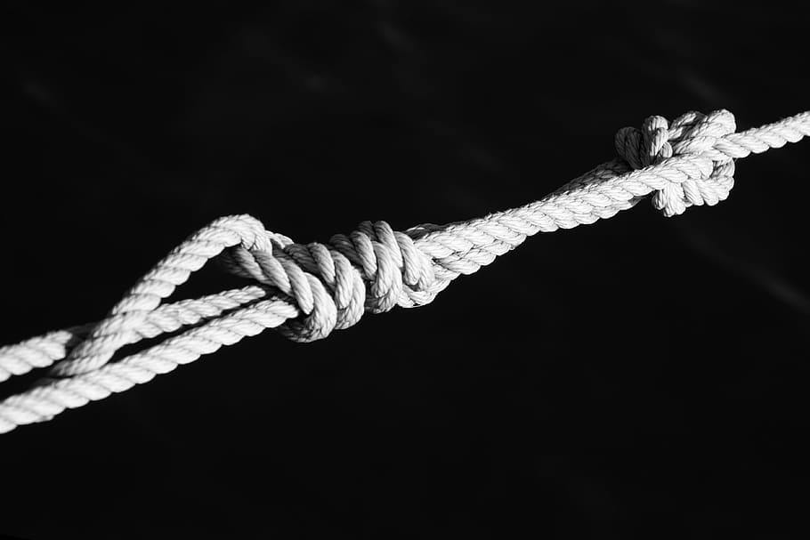 knot, connection, dew, rope, fixing, old, strand, leash, cordage, HD wallpaper