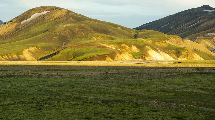 iceland, shadow, volcano, sunset, environment, landscape, scenics - nature HD wallpaper