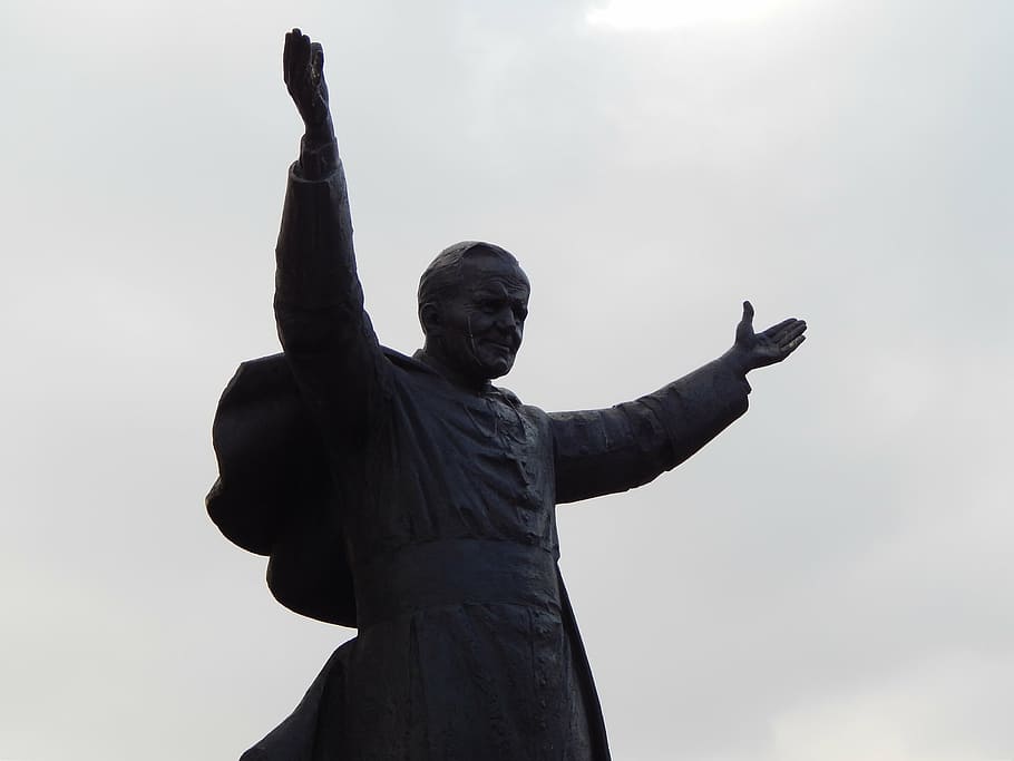 jan, paul, ii, pope, monument, sculpture, statue, human representation HD wallpaper