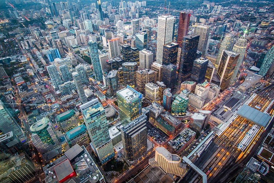 Cityscape shot of Toronto in Canada, urban, urban Skyline, skyscraper